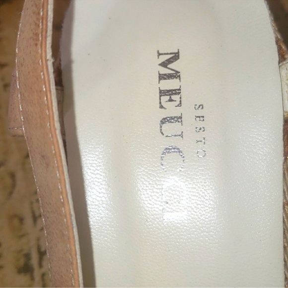 090. Sesto Meucci of Florence Italian gold wedges size 9 - Picture 8 of 8